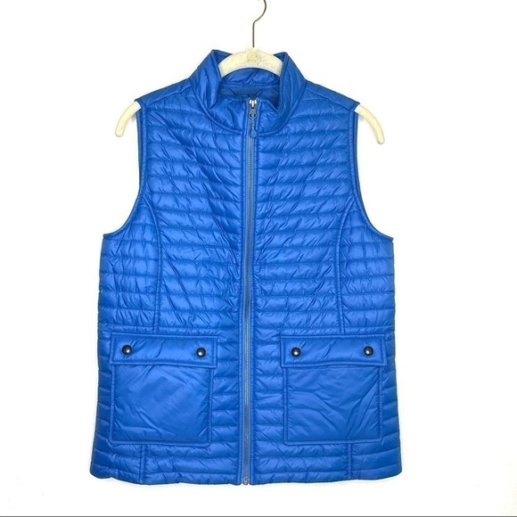 Vineyard Vines Womens Puffer Pocket Vest Tide Blue - Picture 1 of 6